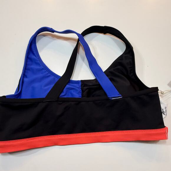 Reebok Long Line Color Block Bralette, Black, Small - Picture 6 of 6
